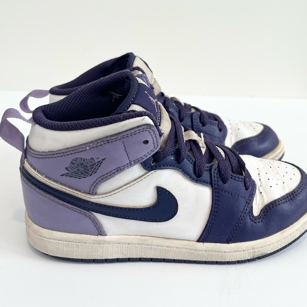 Nike Air Jordan 1 Mid GS 2Y Sky J Purple Sneakers Boys Girls - Picture 4 of 12